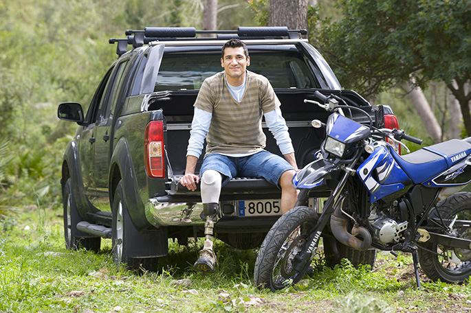 EMS User with his Dirt Bike